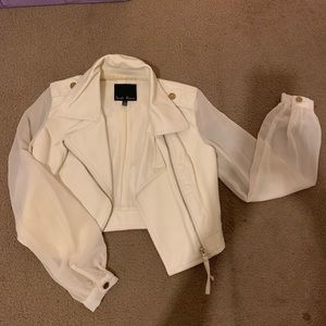 White leather jacket